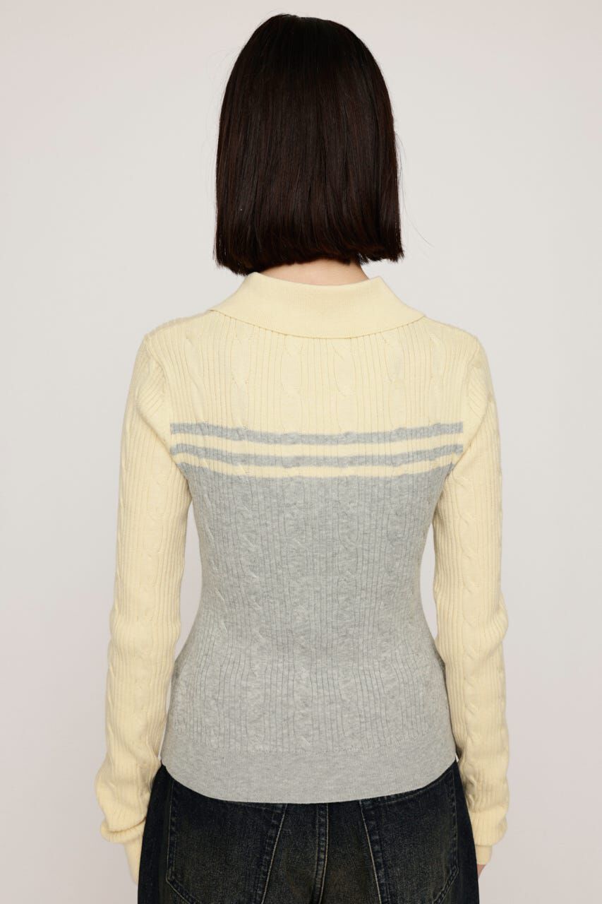 SLY「CABLE COLLAR KNIT トップス」|ニット・セーター|