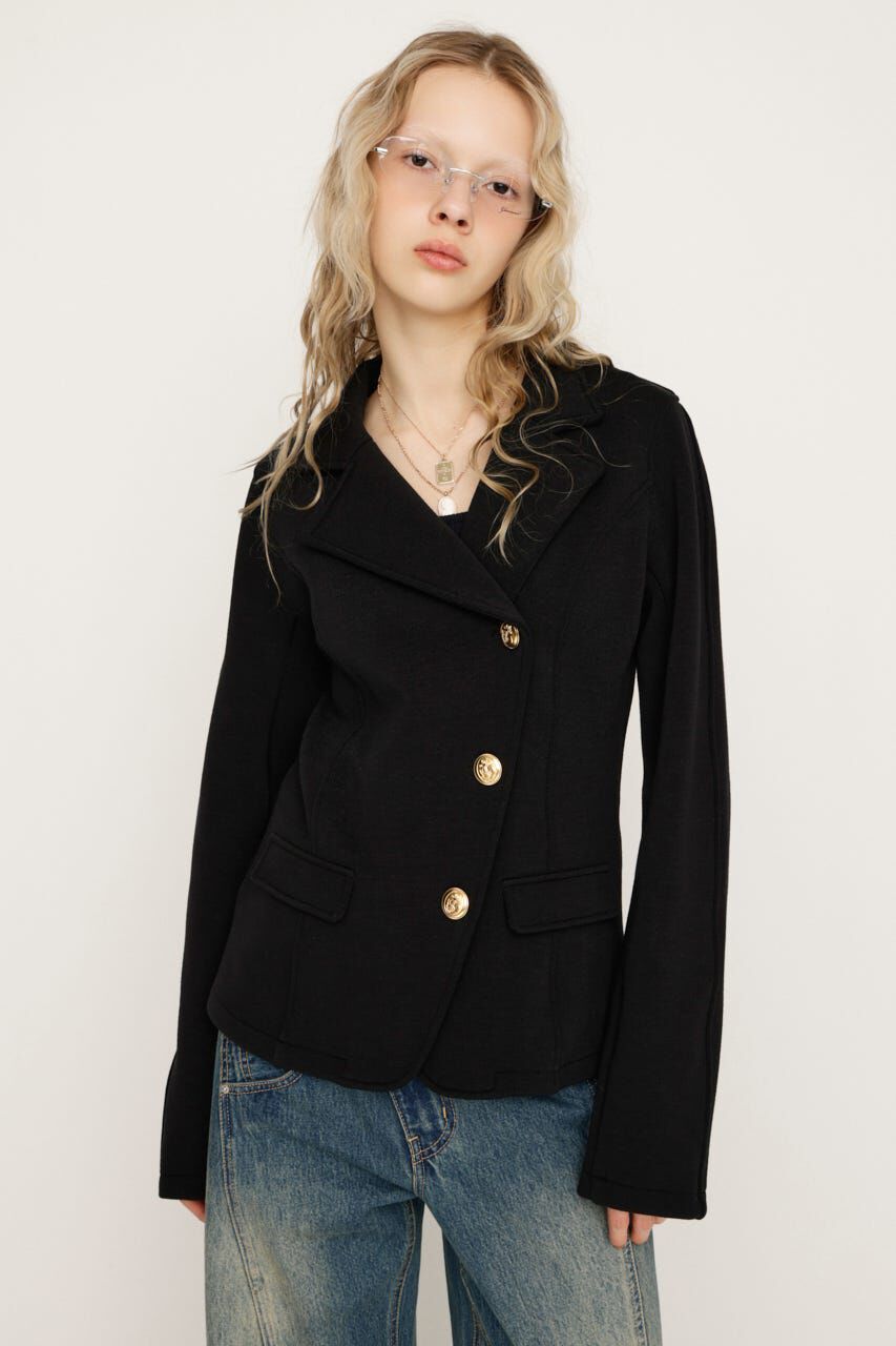 SLY「KNITTING MANNISH TAILORED ジャケット」|その他|BLK