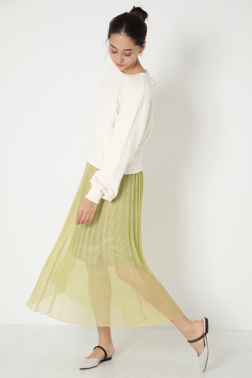 SHEL'TTER SELECT「Color Tulle Pleats Skirt」|スカート|L/GRN1