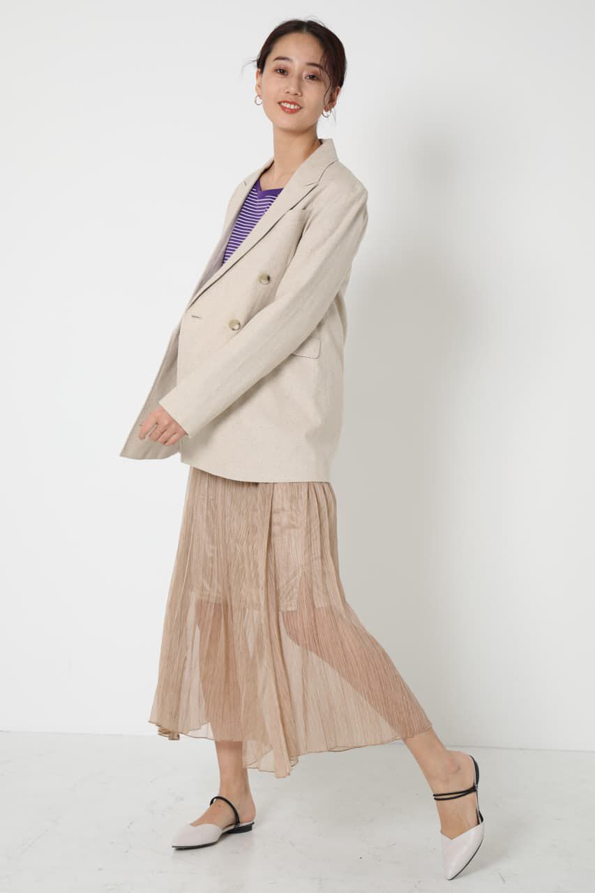 SHEL'TTER SELECT「Color Tulle Pleats Skirt」|スカート|BEG