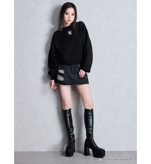 GYDA「BETTY&times;GYDA short ニットトップス」|ニット・セーター|