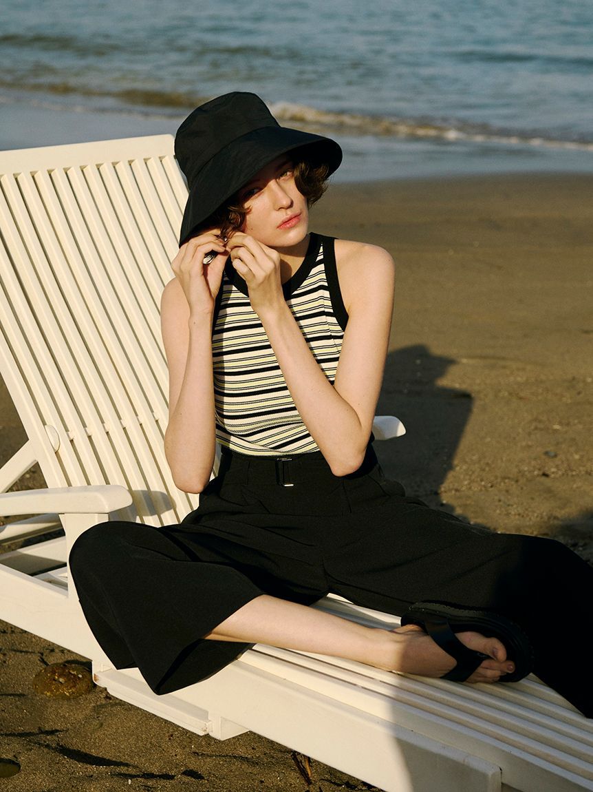 Mila Owen「【UV加工】ドライタッチペーパーバッグパンツ」|チノ|