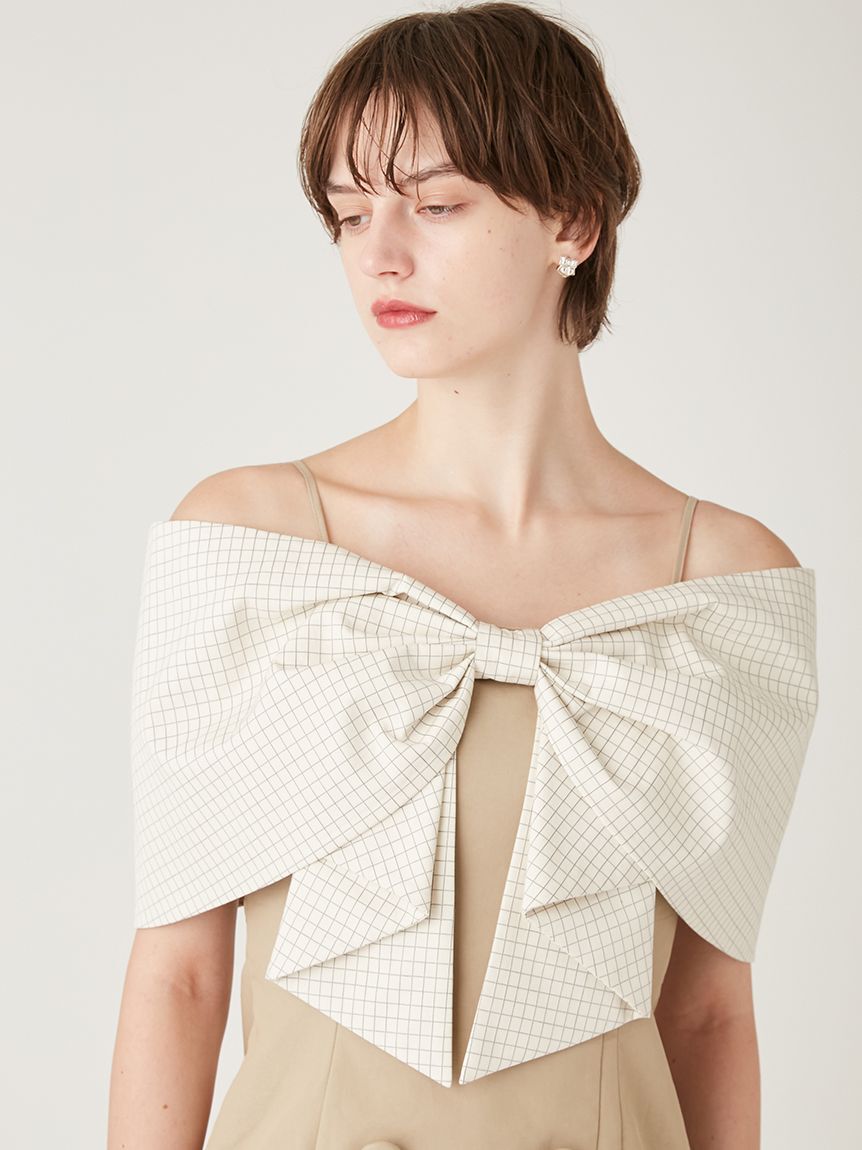 FURFUR「ビッグリボンオフショルワンピース」|ワンピース|