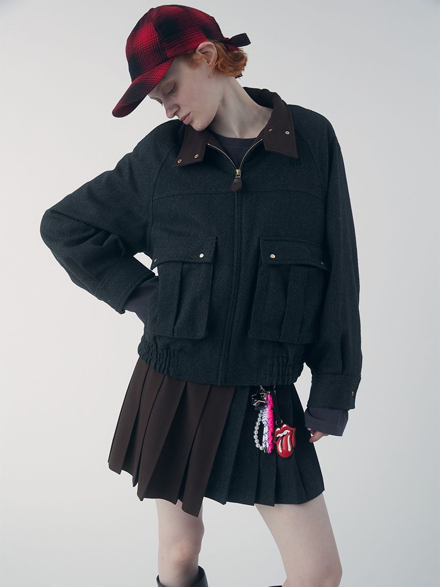 FURFUR「バックリボンチェック柄キャップ」|キャップ・キャスケット|