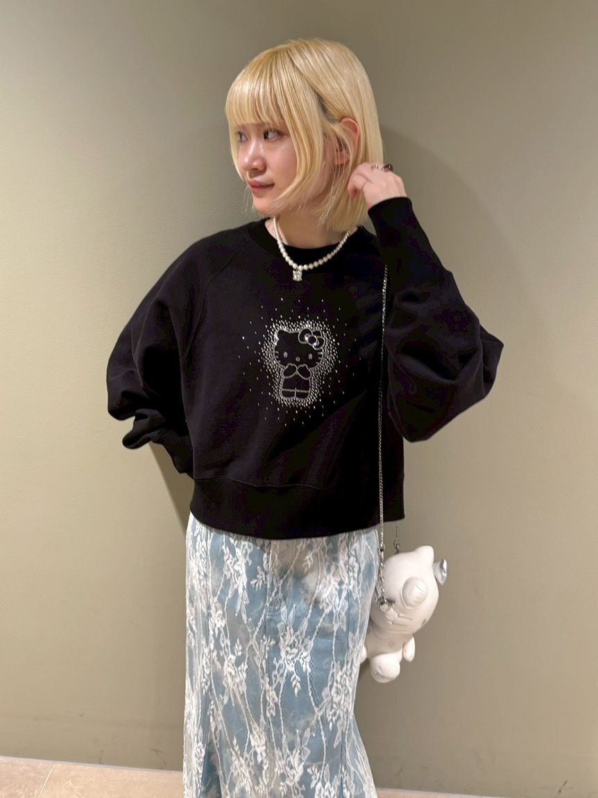 FURFUR「【WEB・一部店舗限定カラー】HELLO KITTYクリスタルスウェット」|スウェット・ジャージ|