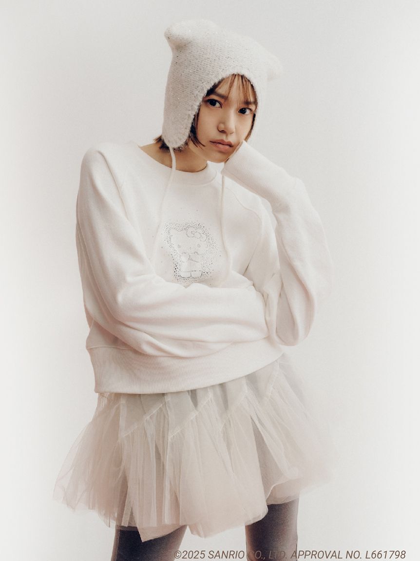 FURFUR「【WEB・一部店舗限定カラー】HELLO KITTYクリスタルスウェット」|スウェット・ジャージ|
