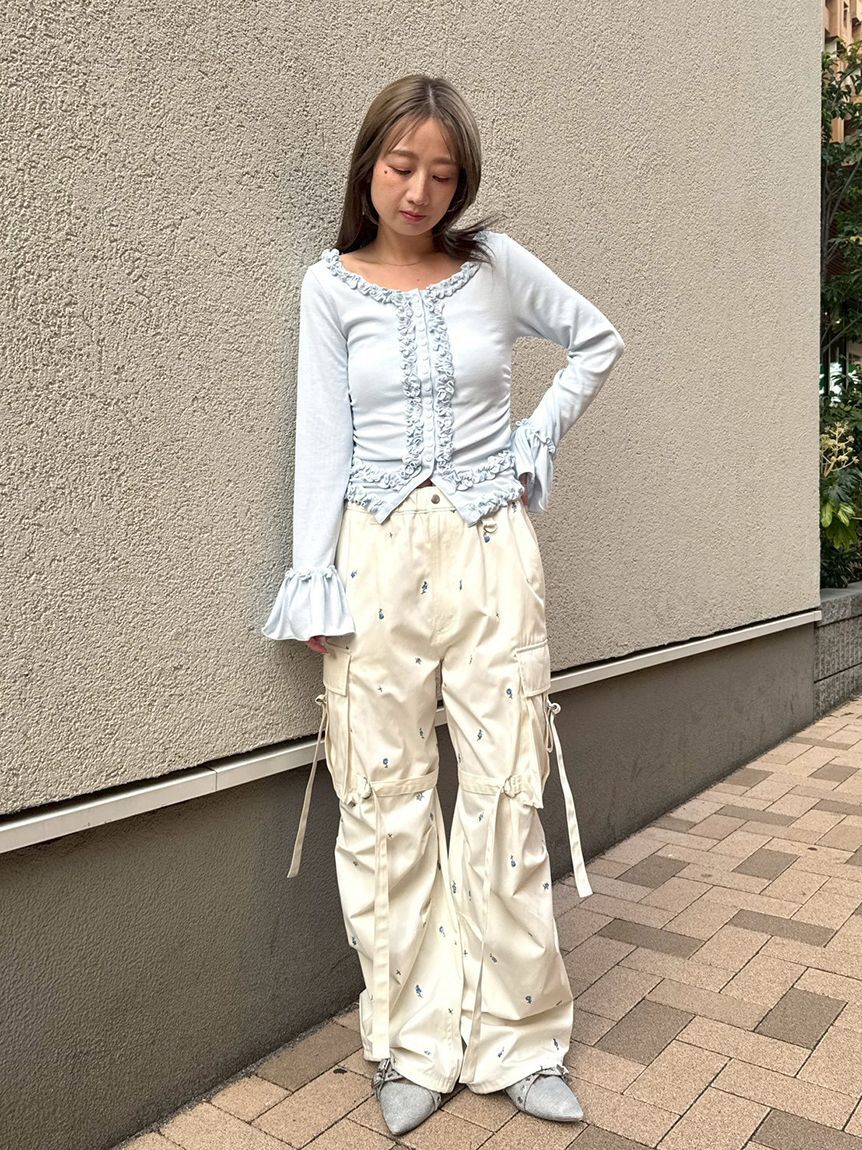 FURFUR「【WEB限定カラー】フリルカーディガン」|カーディガン|