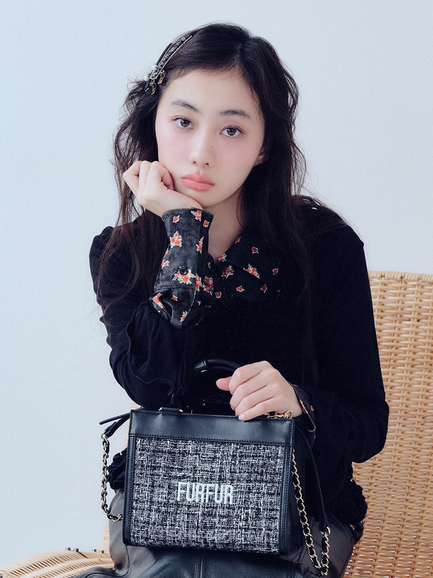 FURFUR「【WEB限定カラー】フリルカーディガン」|カーディガン|BLK