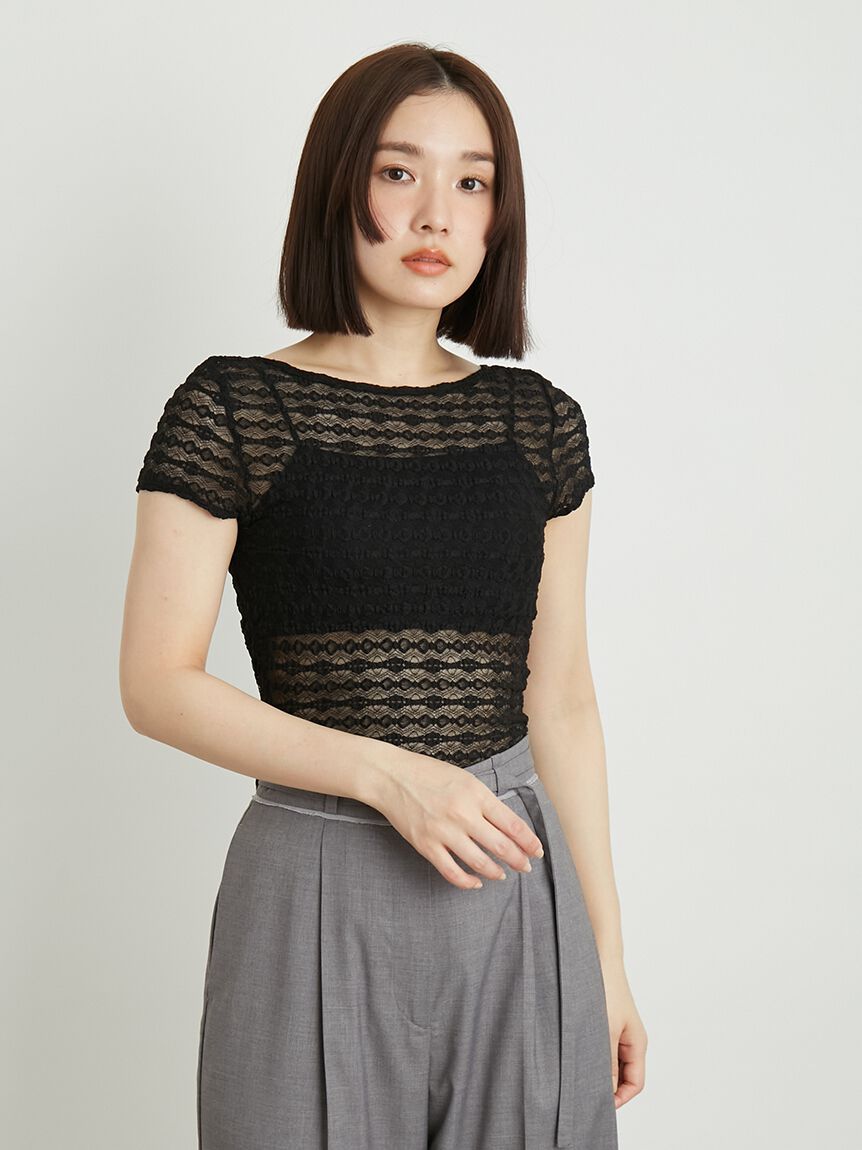 LILY BROWN Lingerie「【LILY BROWN Lingerie】レーシーリボンボディスーツ」|Tシャツ・カットソー|