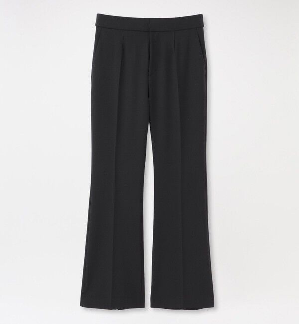  「バックスリットフレアパンツ」|スラックス|ブラック