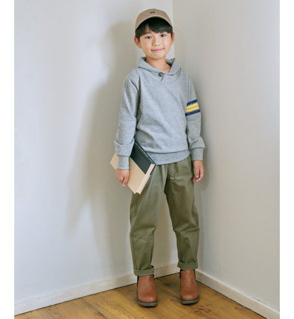 ikka kids「コンチョボタンショール襟トレーナー（120~160cm）」|Tシャツ・カットソー|