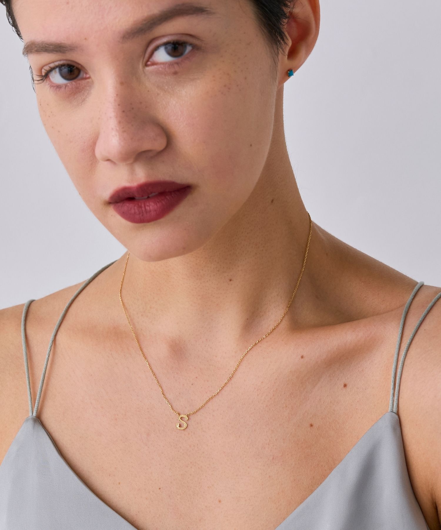 JUPITER「【SV】イニシャルダイヤモンドネックレス」|ネックレス|