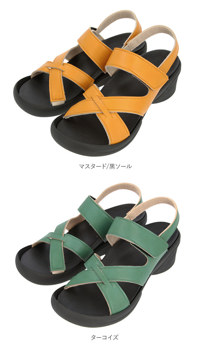 BACKYARD FAMILY「サンダル レディース 履きやすい 通販 歩きやすい おしゃれ ブラック 黒 幅広 甲高 ブランド」|サンダル|