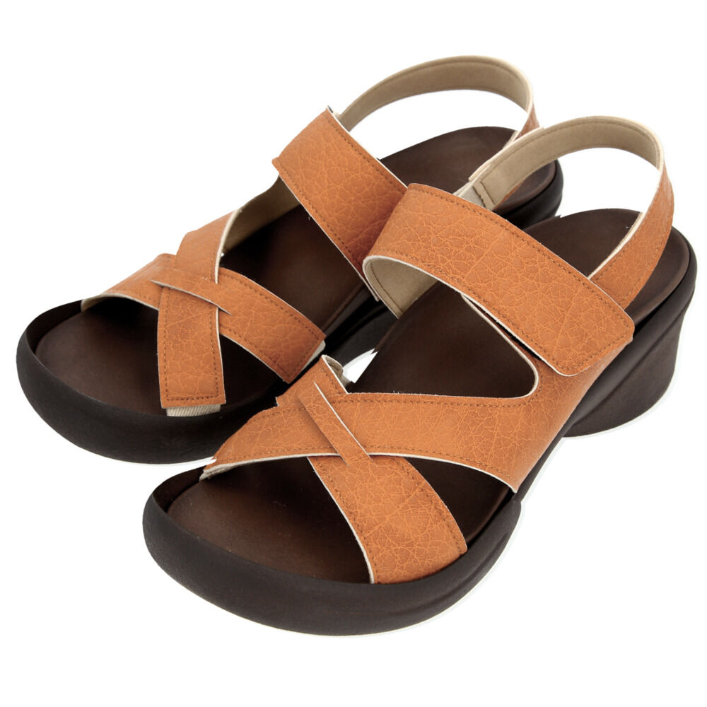 BACKYARD FAMILY「サンダル レディース 履きやすい 通販 歩きやすい おしゃれ ブラック 黒 幅広 甲高 ブランド」|サンダル|オレンジ1