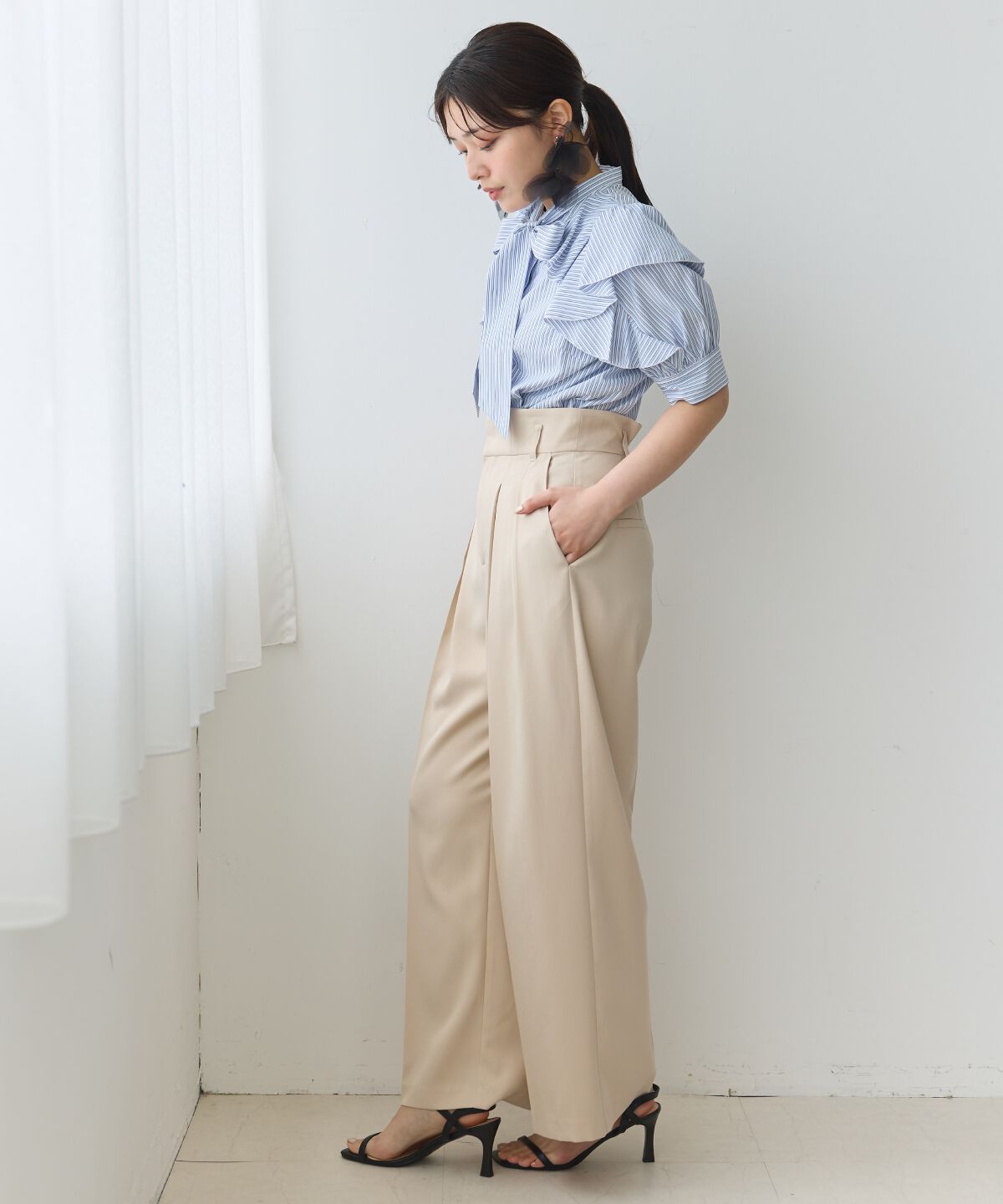 アンドクチュール「タックワイドパンツ」|その他|