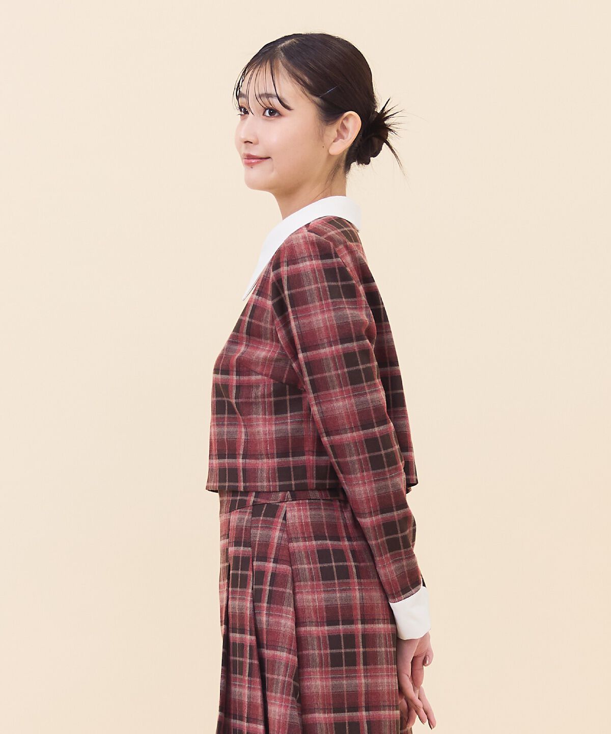 REDYAZEL「ネクタイチェックトップス」|シャツ・ブラウス|