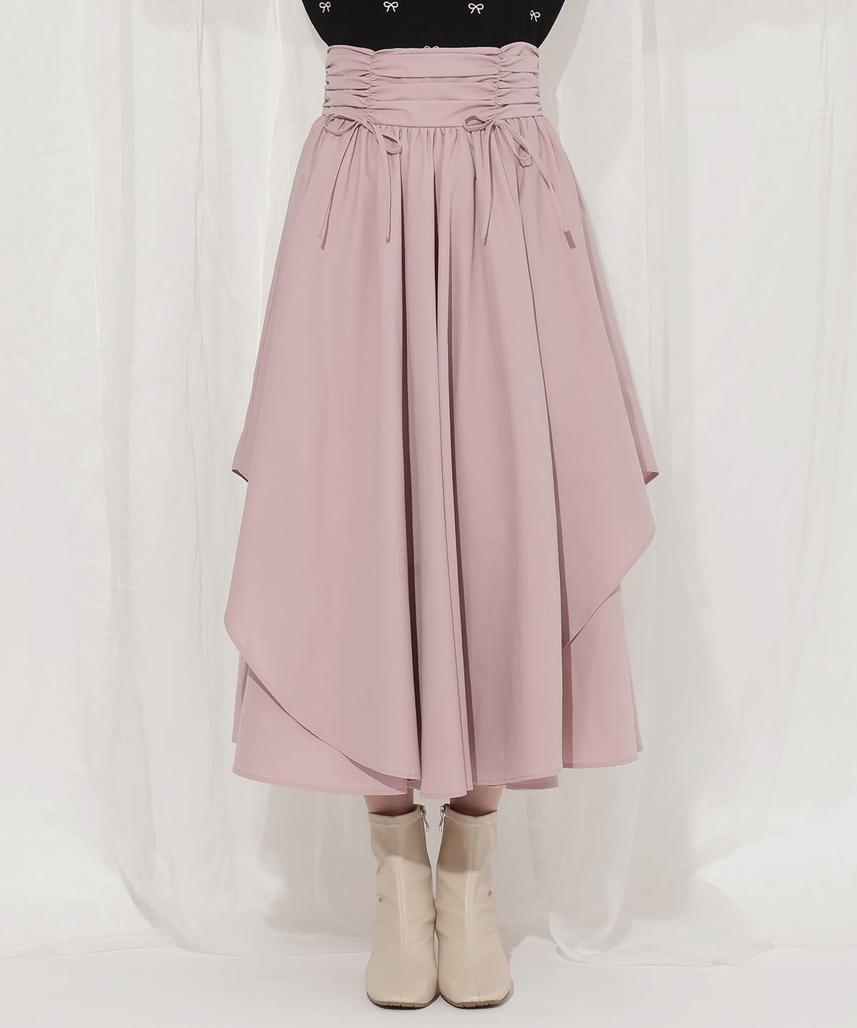 WILLSELECTION「ドロスト風リボンスカート」|フレア|