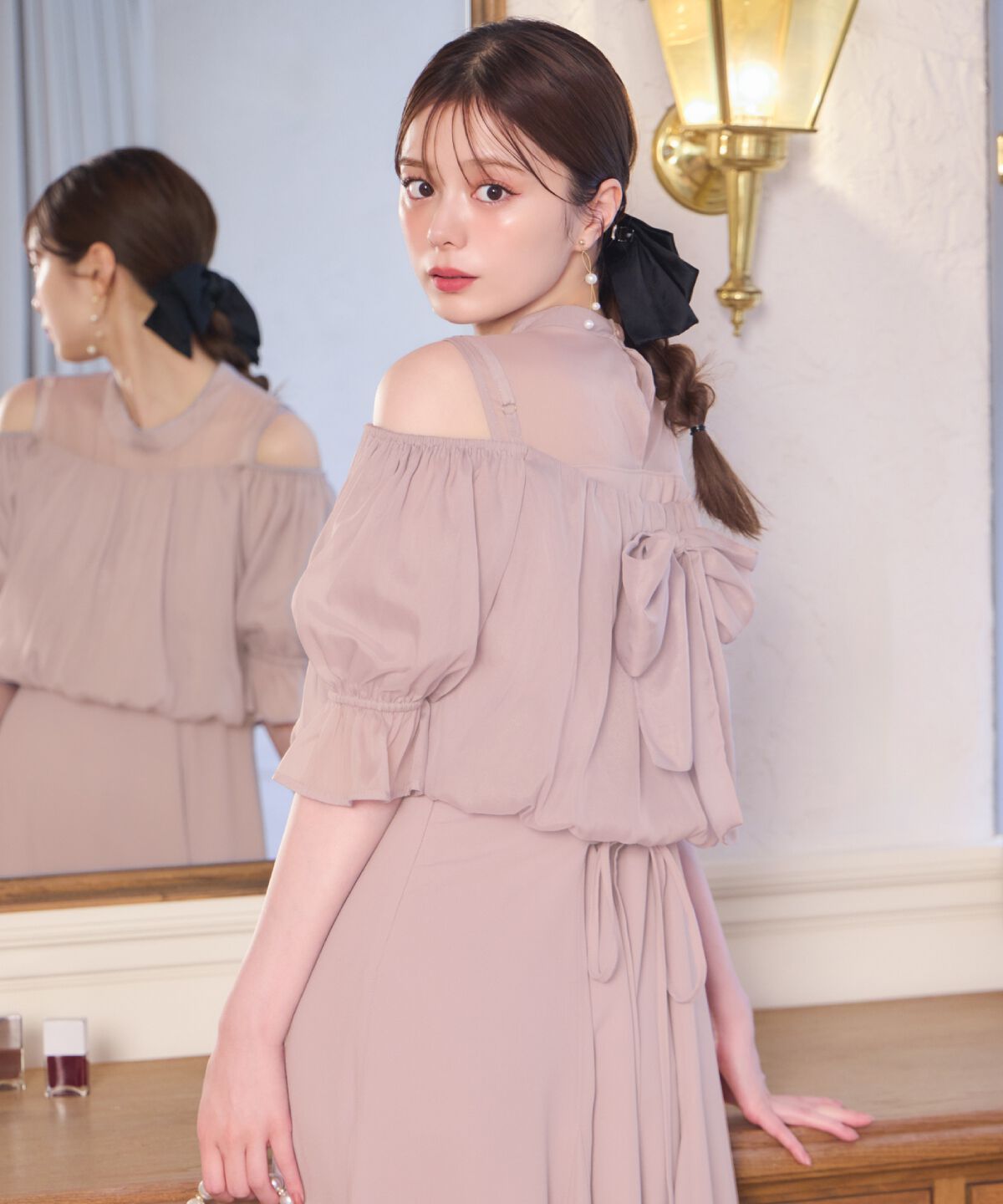 WILLSELECTION「リボンビスチェ付きドレス」|ドレス|