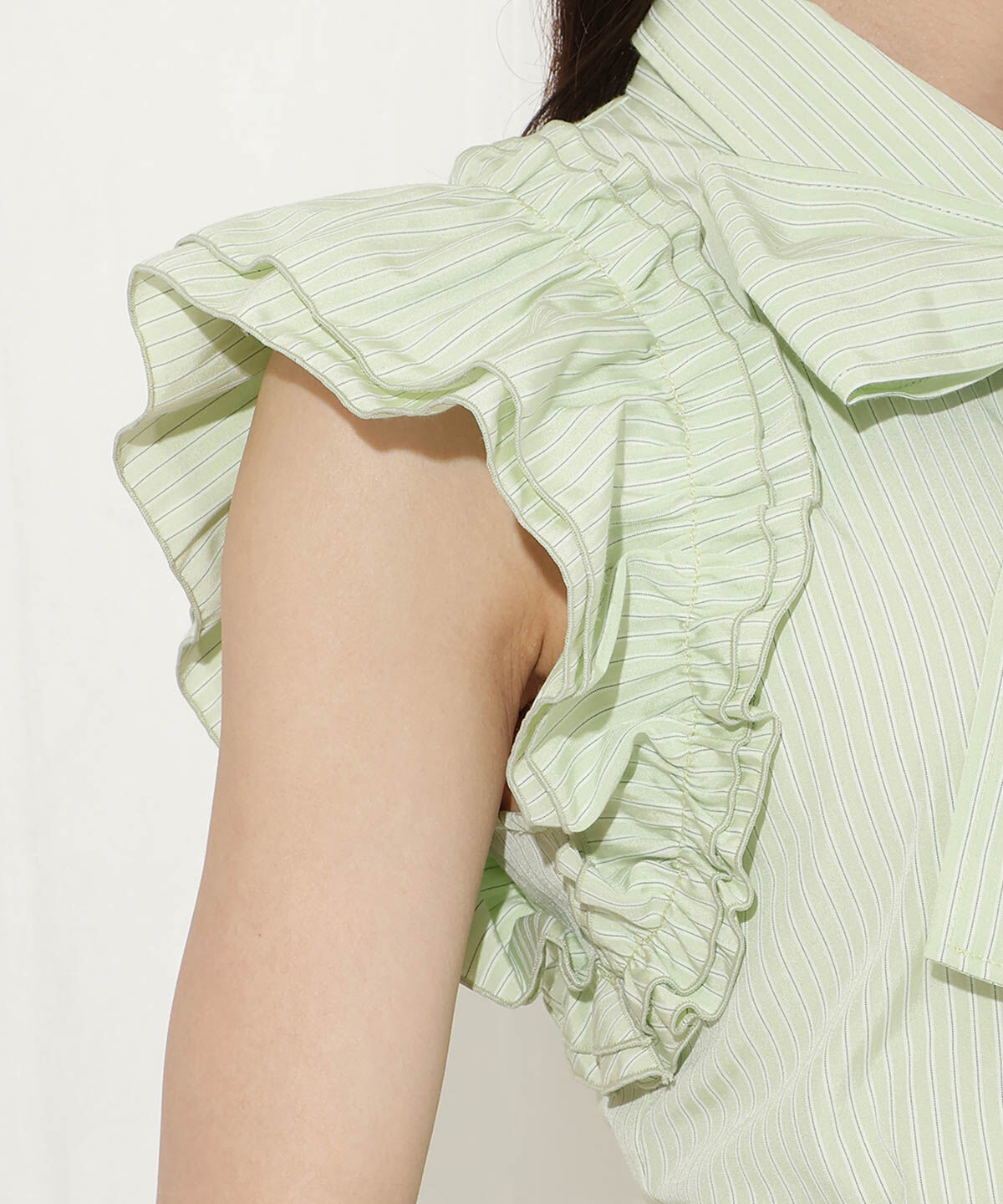 WILLSELECTION「刺繍入りボウタイストライプブラウス」|シャツ・ブラウス|