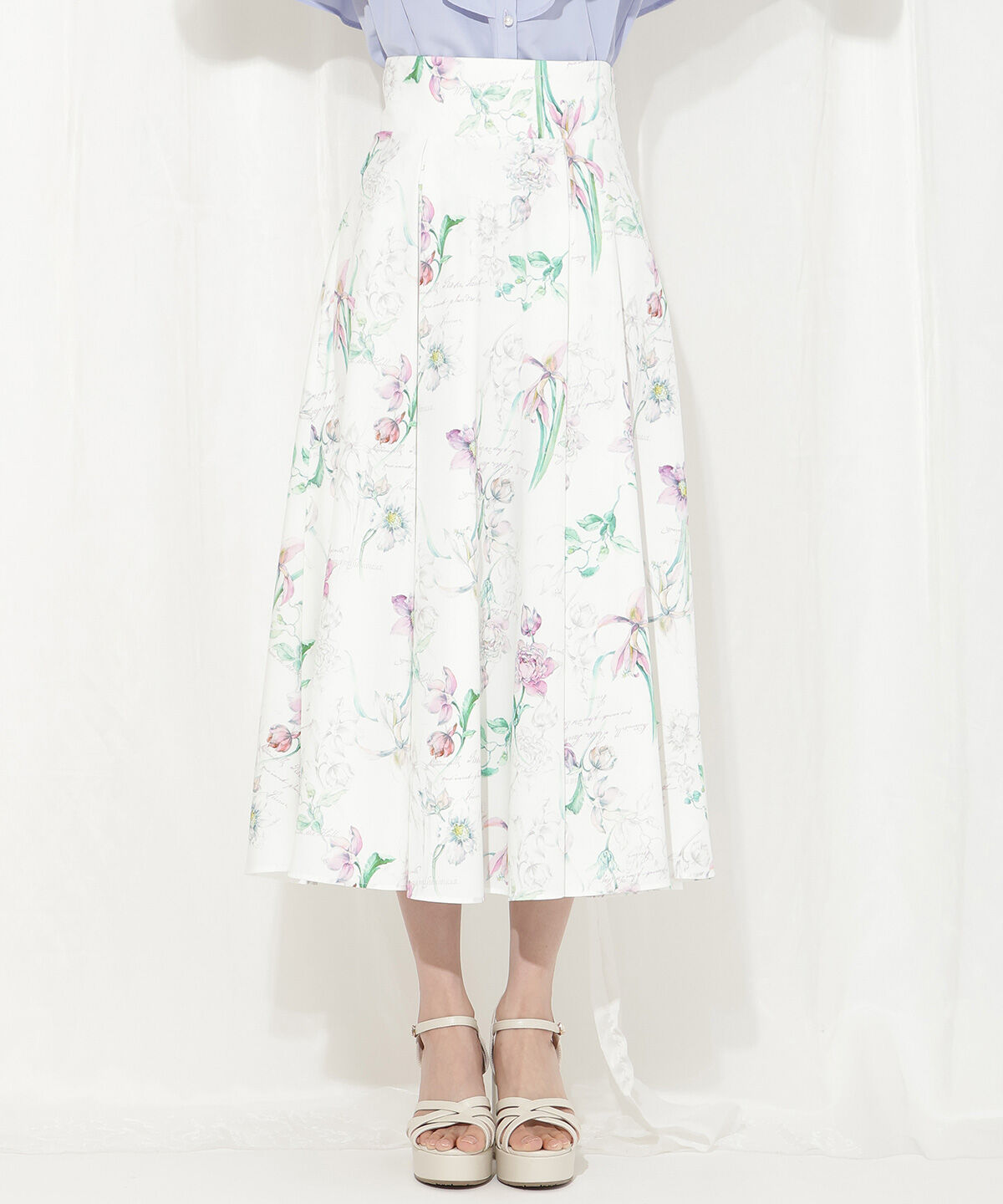 WILLSELECTION「ボタニカルフラワータックフレアスカート」|フレア|
