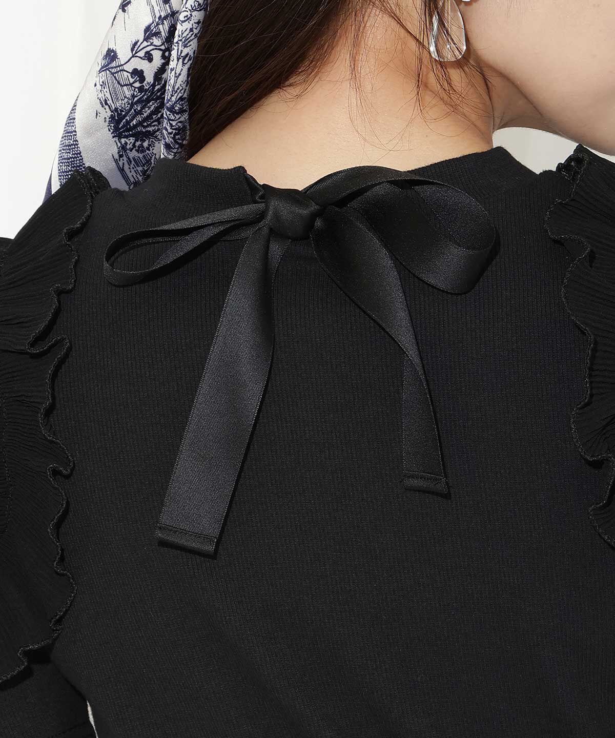 WILLSELECTION「バックリボンプリーツフリルカットソー」|Tシャツ・カットソー|