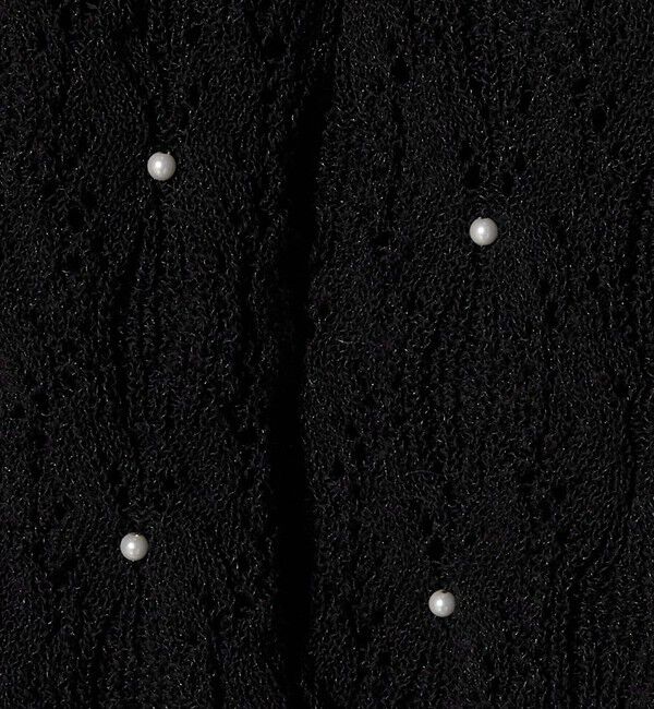 UNITED ARROWS「フェイクパール レース カーディガン ウォッシャブル」|カーディガン|