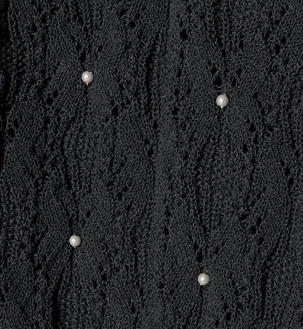 UNITED ARROWS「フェイクパール レース カーディガン ウォッシャブル」|カーディガン|