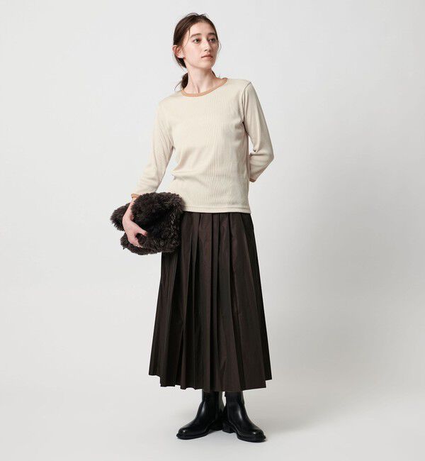 UNITED ARROWS「 リブ バイカラー パイピング カットソー」|Tシャツ・カットソー|