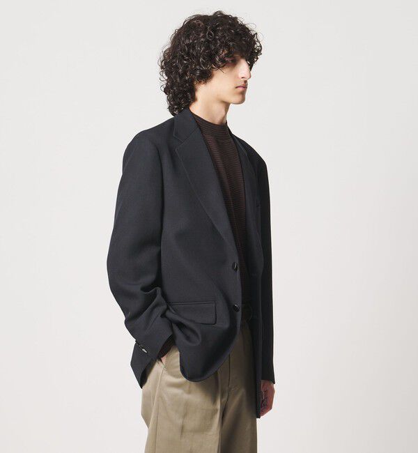 UNITED ARROWS「＜District＞ギャバジン リラックス シングル 2ボタンブレザー」|テーラードジャケット|NAVY