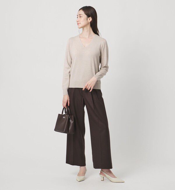 UNITED ARROWS「フルニードル Vネック ニット」|ニット・セーター|