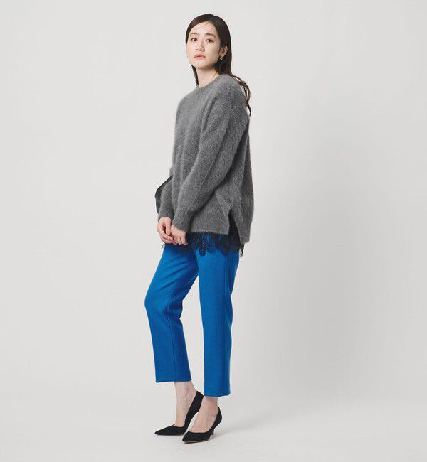 UNITED ARROWS「バックサテン レースコンビ ブラウス ‐ウォッシャブル‐」|シャツ・ブラウス|