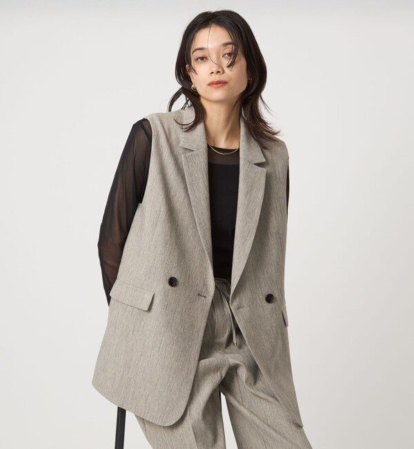 UNITED ARROWS green label relaxing「ツイードライク ジレ マシンウォッシャブル 帯電防止」|ベスト・ジレ|