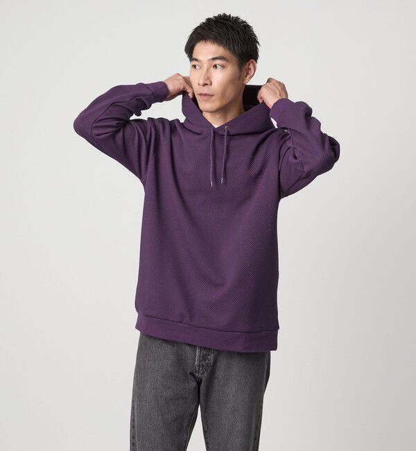 UNITED ARROWS green label relaxing「ツイル パフ フーディ パーカー」|パーカー|PURPLE
