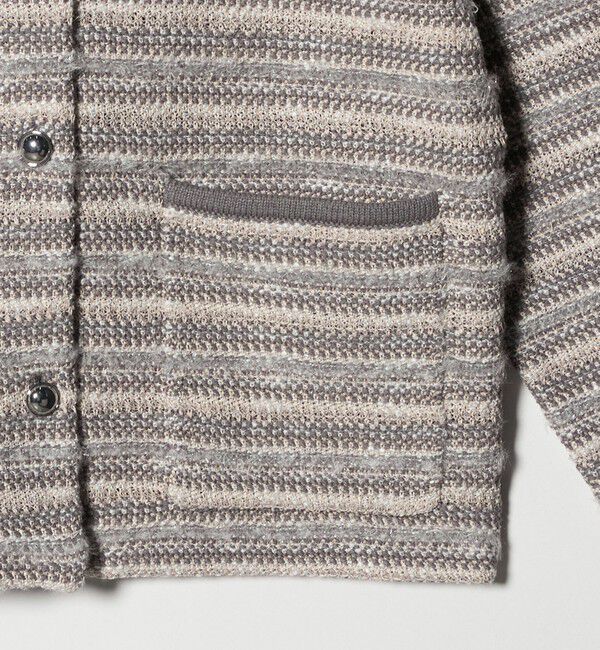 UNITED ARROWS green label relaxing「ミックスツイードライク ノーカラー ニット カーディガン」|カーディガン|