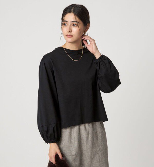 UNITED ARROWS green label relaxing「パフギャザー ロングスリーブ プルオーバー カットソー」|Tシャツ・カットソー|