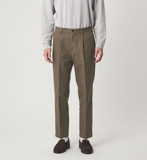 UNITED ARROWS green label relaxing「DC コットン 1プリーツ ストレート ドレスチノ パンツ」|スラックス|