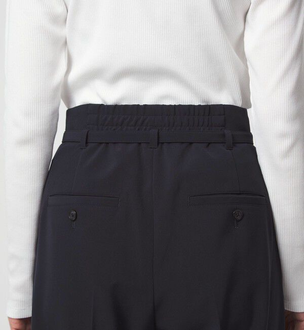 UNITED ARROWS green label relaxing「［size SHORT/TALLあり］パウドレ ワイド パンツ ウォッシャブル ストレッチ」|スラックス|