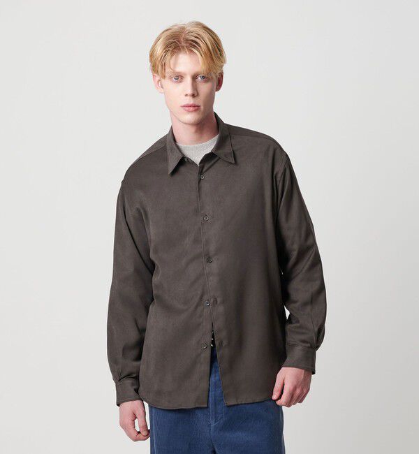 BEAUTY&YOUTH UNITED ARROWS「スエード タッチ レギュラー シャツ FORM型」|シャツ・ブラウス|
