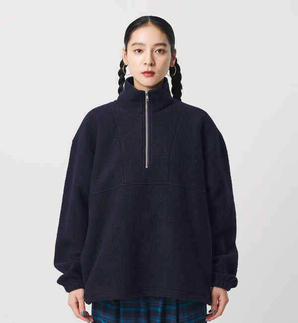 BEAUTY&YOUTH UNITED ARROWS「ハーフジップ エルボーパッチ プルオーバー」|Tシャツ・カットソー|