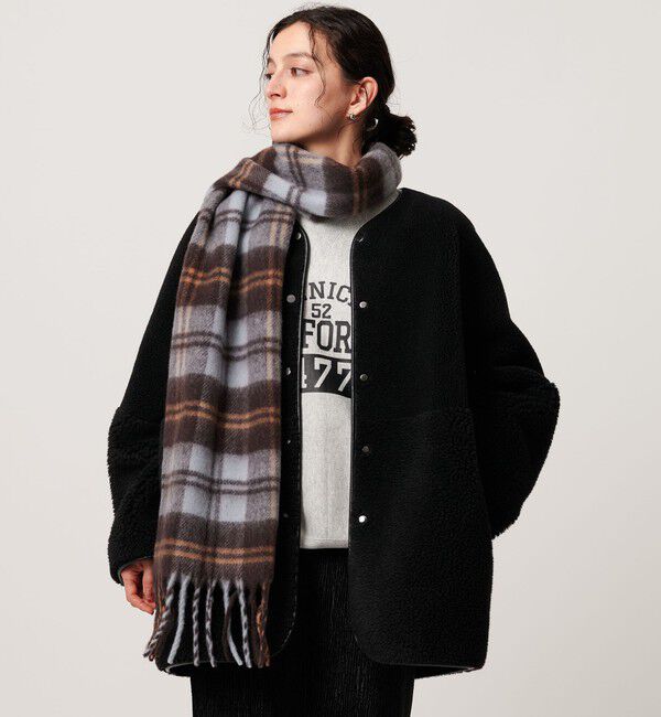 BEAUTY&YOUTH UNITED ARROWS「チェック ストール」|ストール|LT.BLUE