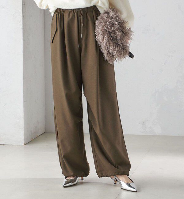 SHIPS for women「〈手洗い可能〉メランジ ツイル ドロスト パンツ」|その他|