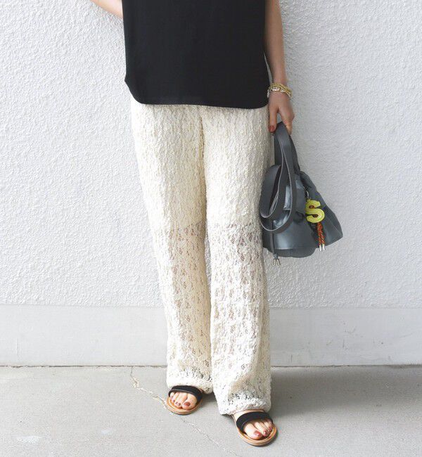 SHIPS for women「〈手洗い可能〉ラッセル レース イージー パンツ」|その他|ナチュラル