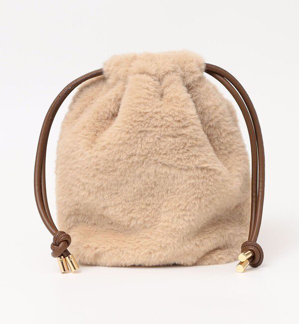 quaranciel「quaranciel: 2way コンビ バケツ ショルダーバッグ &times; フェイクファー 巾着」|ショルダー・メッセンジャー|