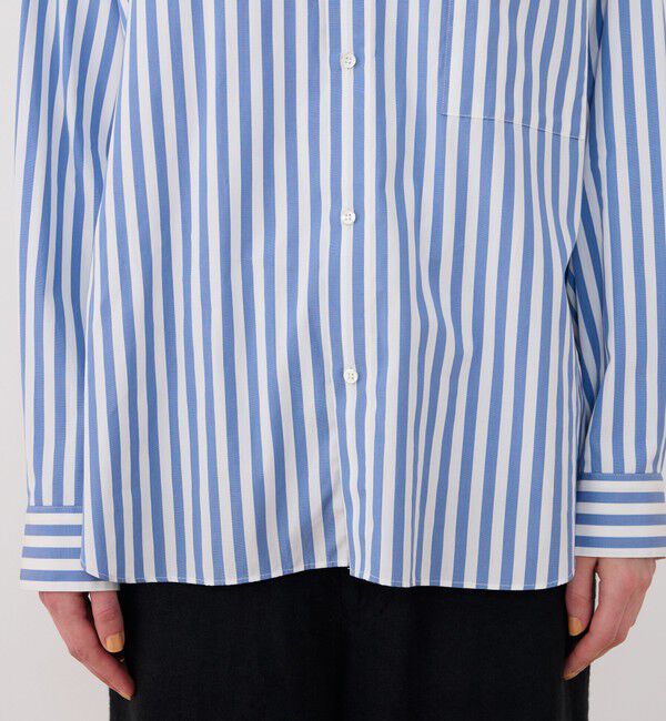 GALERIE VIE「ツイストコットンストライプ メンズライクシャツ」|シャツ・ブラウス|