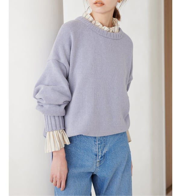 SLOBE IENA「《WEB限定/追加2予約》バルキーコットンプルオーバー」|ニット・セーター|