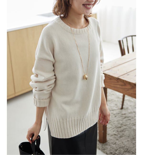 SLOBE IENA「《WEB限定/追加2予約》バルキーコットンプルオーバー」|ニット・セーター|