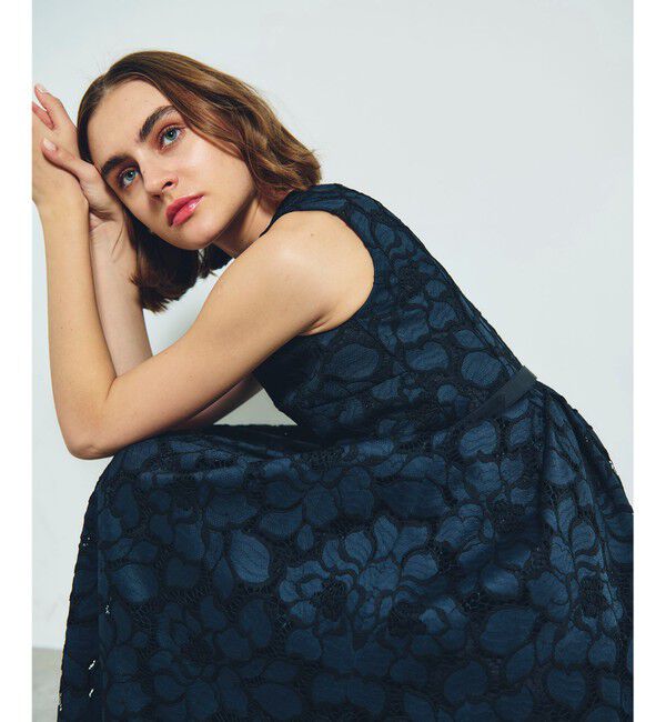 Grace Class「ローズレースドレス」|ドレス|ネイビー