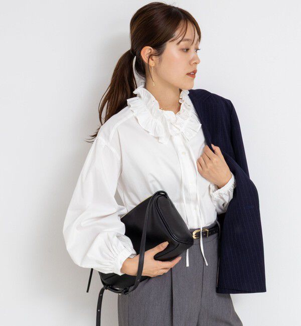 NOLLEY'S「ウォッシャブル襟フリルブラウス」|シャツ・ブラウス|