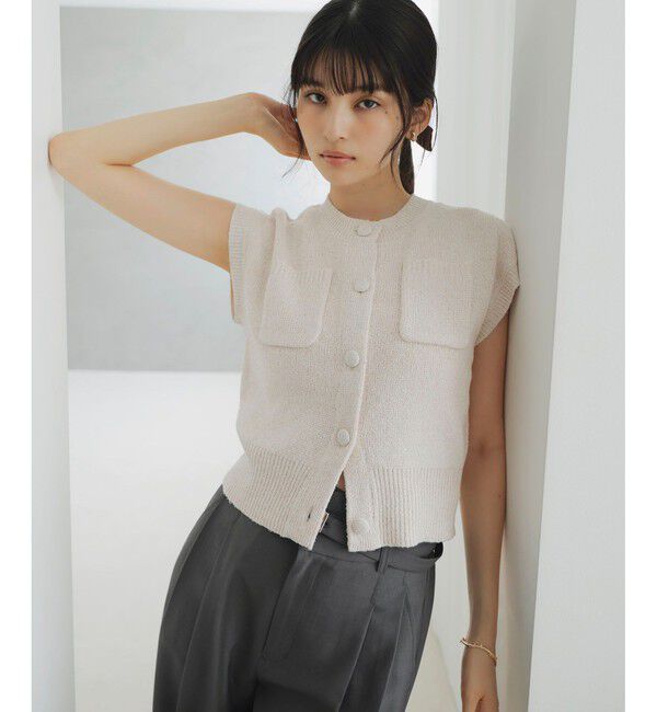 VIS「くるみ釦ニットトップスカーデ/洗える」|カーディガン|
