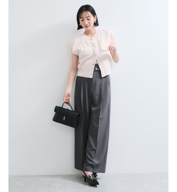 VIS「くるみ釦ニットトップスカーデ/洗える」|カーディガン|